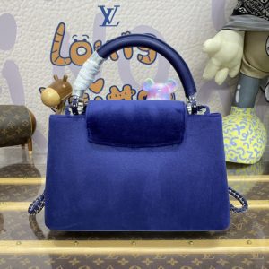 Replica Loius Vuitton Capucines Blue Velvet 5 Replica Loius Vuitton Capucines Blue Velvet - top-tier luxury replica shoulder bag