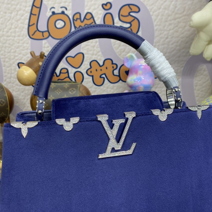 Replica Loius Vuitton Capucines Blue Velvet 6 Replica Loius Vuitton Capucines Blue Velvet - best-selling designer handbag dupe