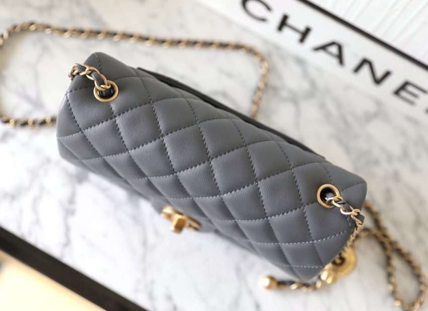 Replica CHANEL CF 20cm Golden Ball Grey 4 Replica CHANEL CF 20cm Golden Ball Grey - best quality luxury bag dupe