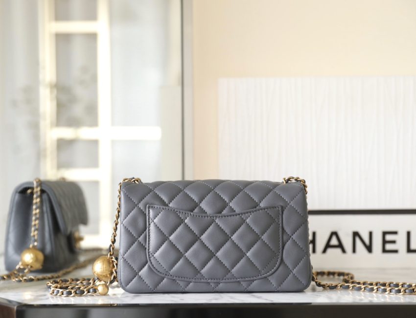 Replica CHANEL CF 20cm Golden Ball Grey 6 Replica CHANEL CF 20cm Golden Ball Grey - authentic-look luxury purse replica
