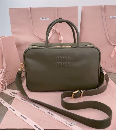 Replica Miu Miu Arcadie Small Full Grey - top-tier luxury replica shoulder bag
