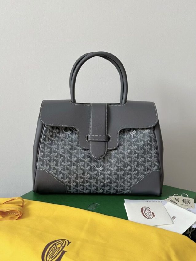Replica Goyard Saigon Tote Grey 7 Replica Goyard Saigon Tote Grey - high-end fake designer purse