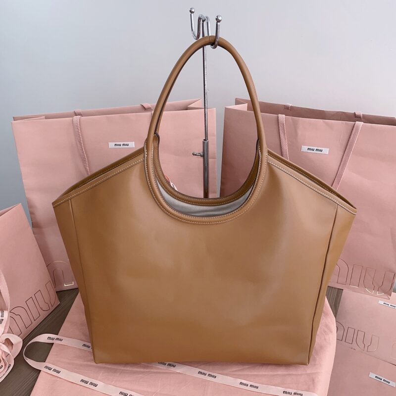 Replica Miu Miu Ivy Tote Brown 2 Replica Miu Miu Ivy Tote Brown - near-authentic luxury replica handbag