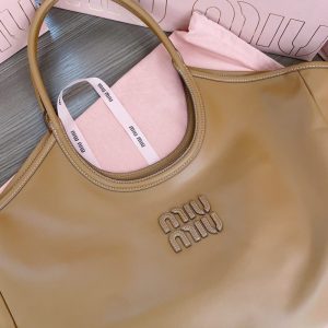 Replica Miu Miu Ivy Tote Brown 5 Replica Miu Miu Ivy Tote Brown - high-quality designer bag clone