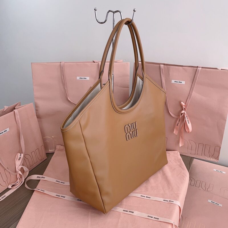 Replica Miu Miu Ivy Tote Brown 3 Replica Miu Miu Ivy Tote Brown - high-accuracy replica luxury purse