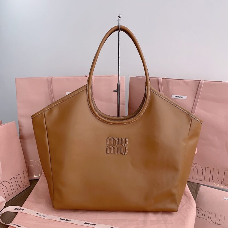 Replica Miu Miu Ivy Tote Brown 1 Replica Miu Miu Ivy Tote Brown - best-selling designer handbag dupe