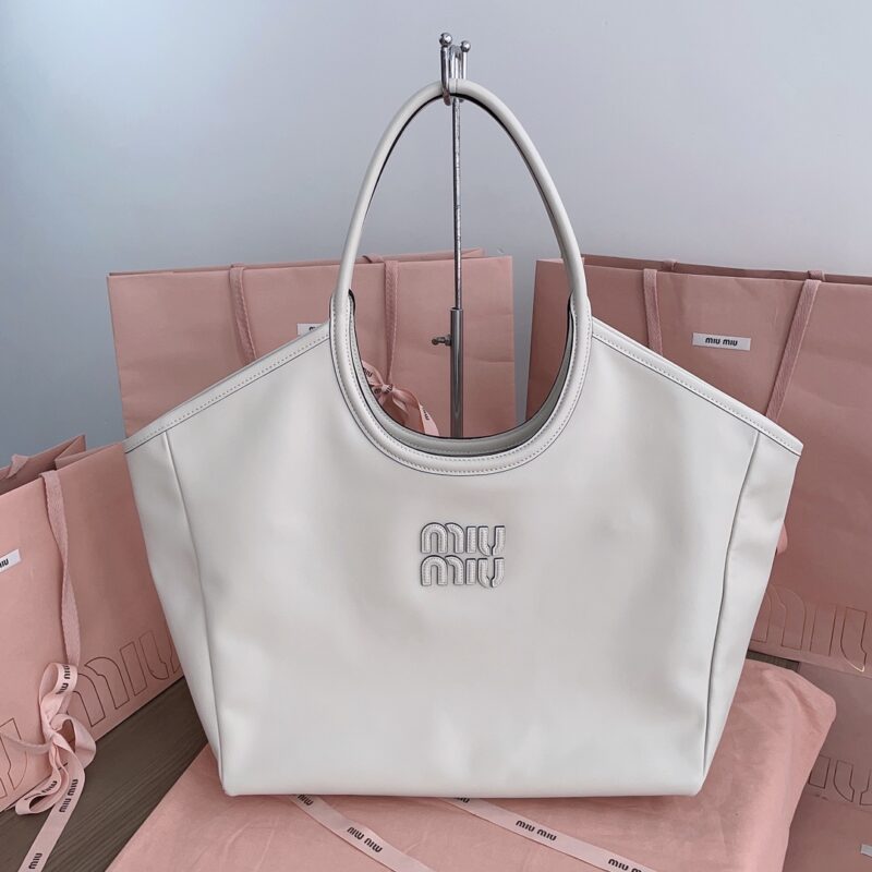 Replica Miu Miu Ivy Tote White 1 Replica Miu Miu Ivy Tote White - high-quality designer bag clone
