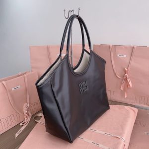 Replica Miu Miu Ivy Tote Black 4 Replica Miu Miu Ivy Tote Black - 1:1 designer replica handbag