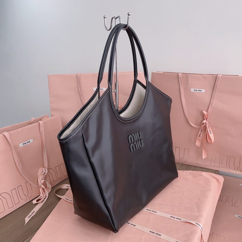 Replica Miu Miu Ivy Tote Black 4 Replica Miu Miu Ivy Tote Black - 1:1 designer replica handbag