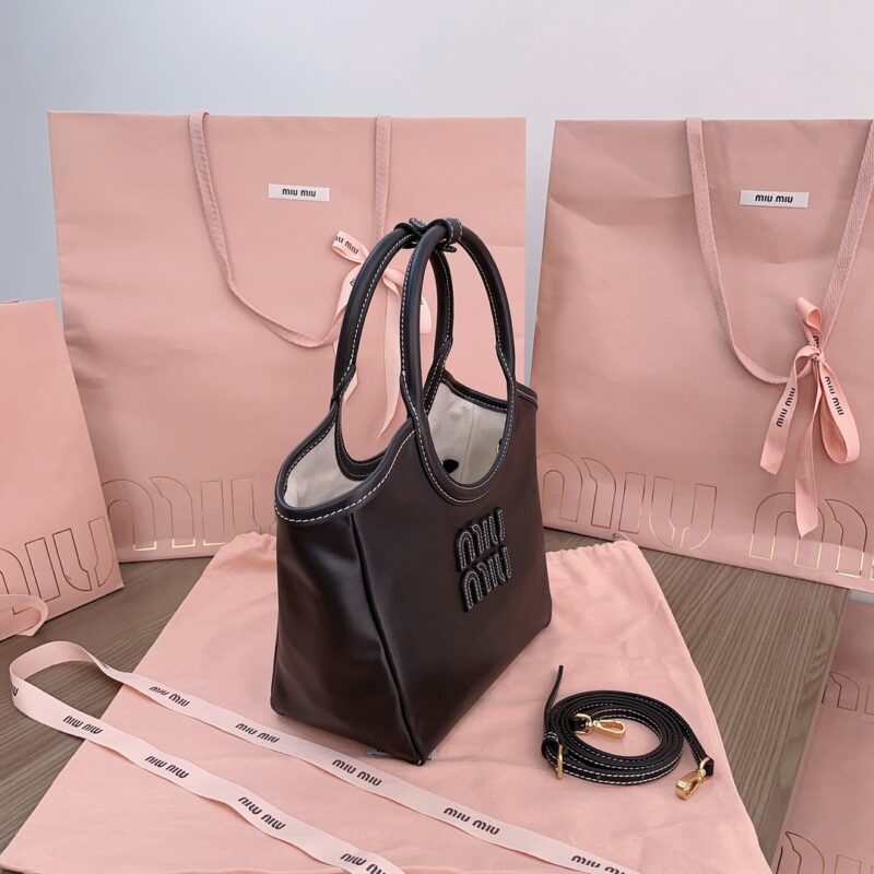 Replica Miu Miu Ivy Small Tote Black 2 Replica Miu Miu Ivy Small Tote Black - high-quality designer bag clone