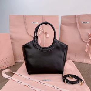 Replica Miu Miu Ivy Small Tote Black 3 Replica Miu Miu Ivy Small Tote Black - premium 1:1 fake handbag model