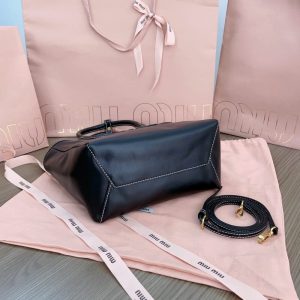Replica Miu Miu Ivy Small Tote Black 8 Replica Miu Miu Ivy Small Tote Black - near-authentic luxury replica handbag