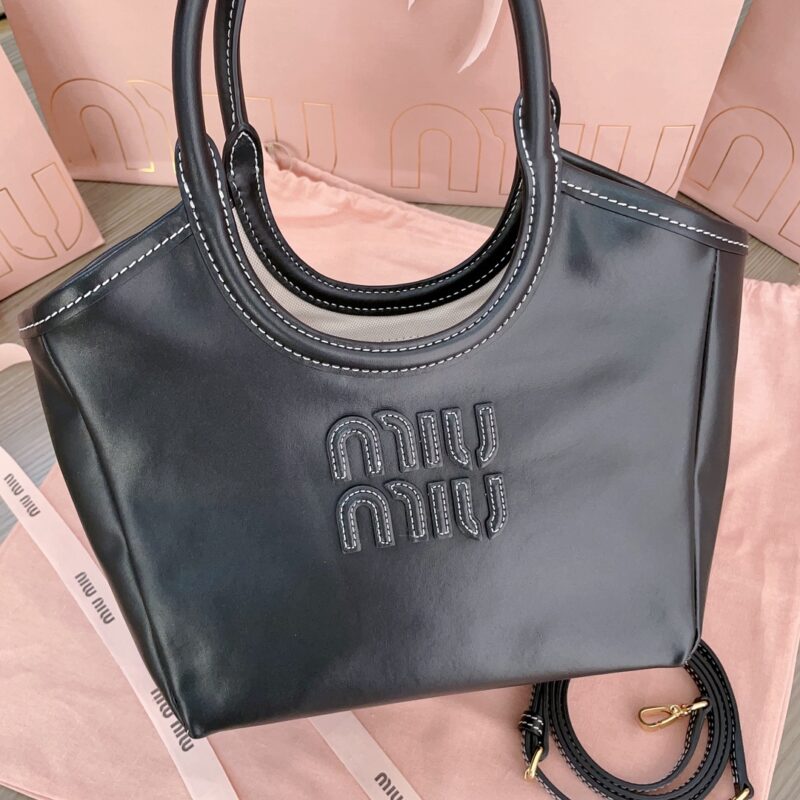 Replica Miu Miu Ivy Small Tote Black 10 Replica Miu Miu Ivy Small Tote Black - elite superclone designer purse