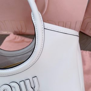 Replica Miu Miu Ivy Small Tote White 5 Replica Miu Miu Ivy Small Tote White - 1:1 designer replica handbag