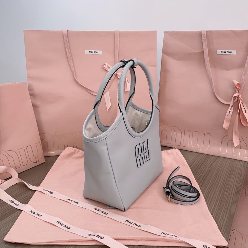 Replica Miu Miu Ivy Small Tote Grey 4 Replica Miu Miu Ivy Small Tote Grey - premium 1:1 fake handbag model