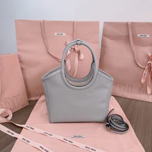 Replica Miu Miu Ivy Small Tote Grey 7 Replica Miu Miu Ivy Small Tote Grey - premium-grade designer purse dupe