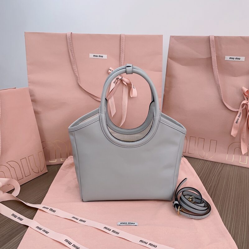 Replica Miu Miu Ivy Small Tote Grey 7 Replica Miu Miu Ivy Small Tote Grey - premium-grade designer purse dupe