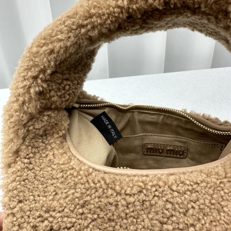 Replica Miu Miu Wander Wool Brown 4 Replica Miu Miu Wander Wool Brown - best quality luxury bag dupe