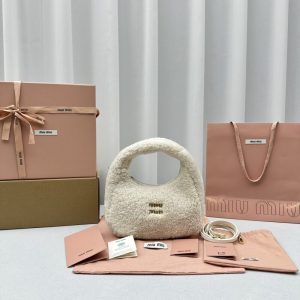 Replica Miu Miu Wander White Wool 1 Replica Miu Miu Wander White Wool - high-end fake designer purse