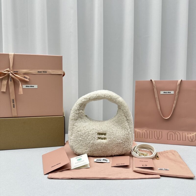 Replica Miu Miu Wander White Wool 1 Replica Miu Miu Wander White Wool - high-end fake designer purse