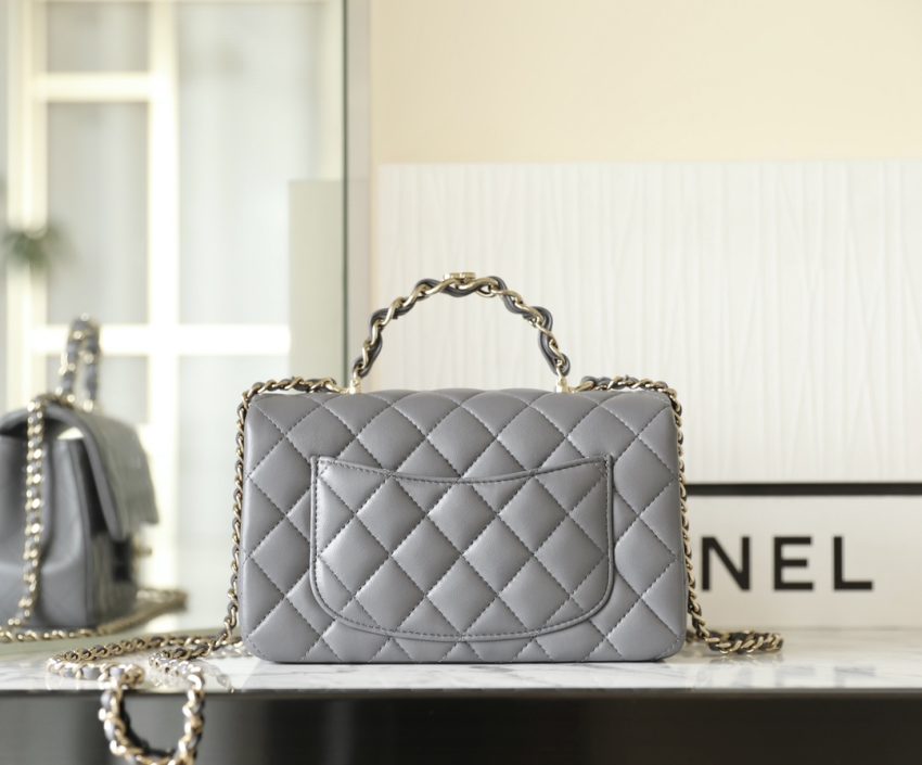 Replica CHANEL CF 20 cm Handle Beige - authentic-look luxury purse replica
