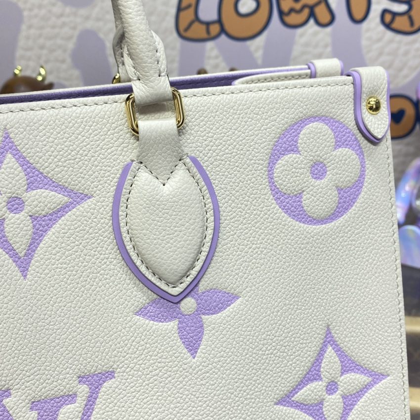 Replica LV OnTheGo White Purple 5 Replica LV OnTheGo White Purple - high-accuracy replica luxury purse