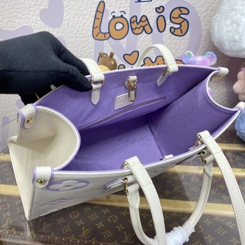 Replica LV OnTheGo White Purple 7 Replica LV OnTheGo White Purple - authentic-look luxury purse replica