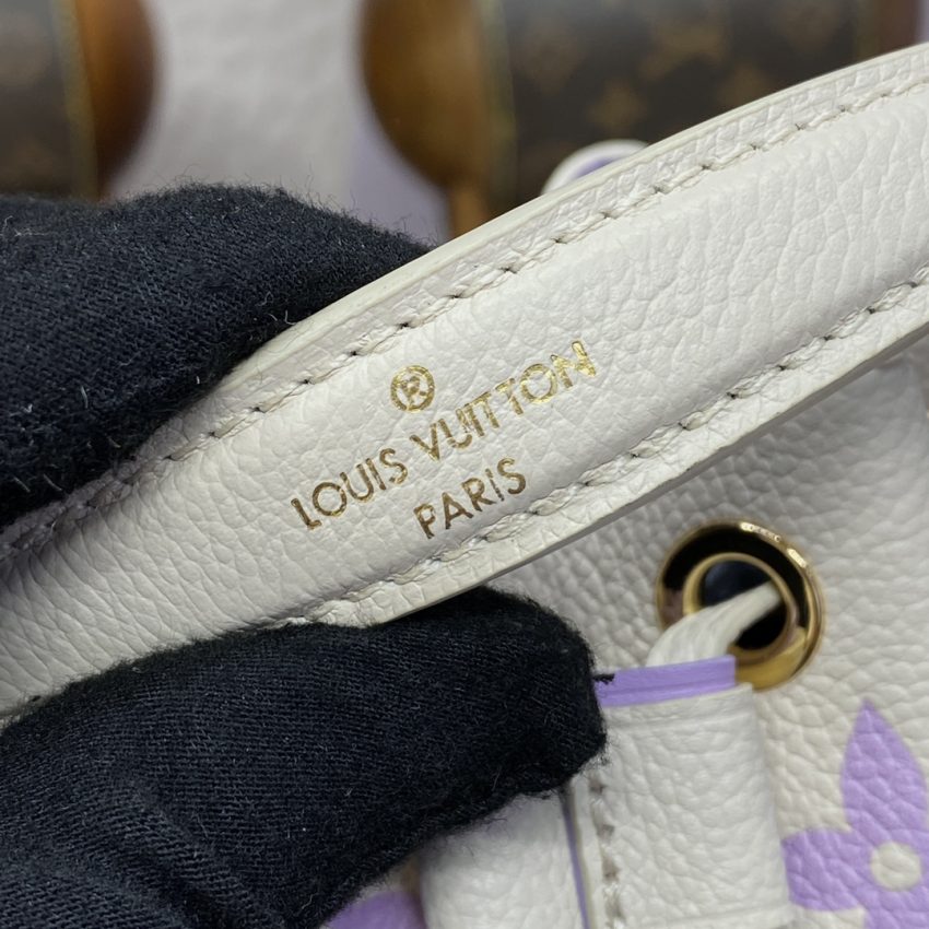 Replica Louis Vuitton Nano Noe White Purple - premium-grade designer purse dupe