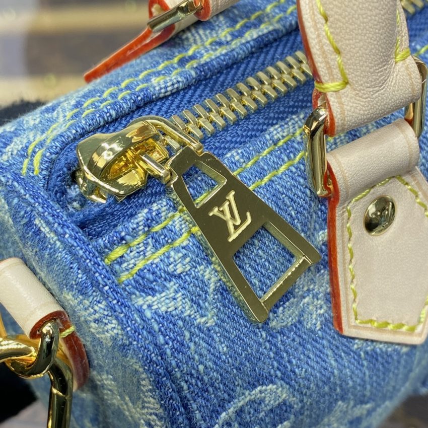 Replica Louis Vuitton Speedy Nano Denim New - realistic designer-inspired fake bag