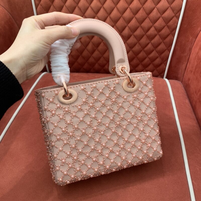 Replica Lady Dior Pink Pearl 7 Replica Lady Dior Pink Pearl - top-tier luxury replica shoulder bag