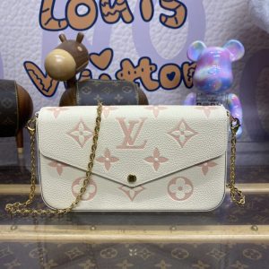Replica Louis Vuitton Félicie Pochette White Pink 1 Replica Louis Vuitton Félicie Pochette White Pink - elite superclone designer purse