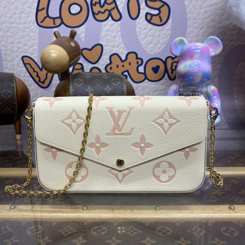 Replica Louis Vuitton Félicie Pochette White Pink 1 Replica Louis Vuitton Félicie Pochette White Pink - elite superclone designer purse