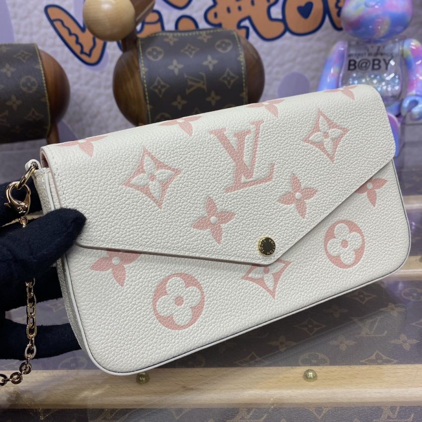 Replica Louis Vuitton Félicie Pochette White Pink 4 Replica Louis Vuitton Félicie Pochette White Pink - elite superclone designer purse