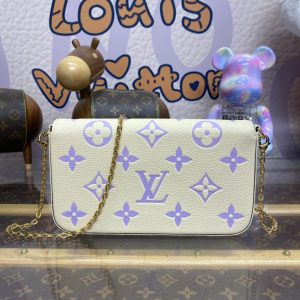 Replica Louis Vuitton Felicie Pochette White Purple 2 Replica Louis Vuitton Felicie Pochette White Purple - premium-grade designer purse dupe