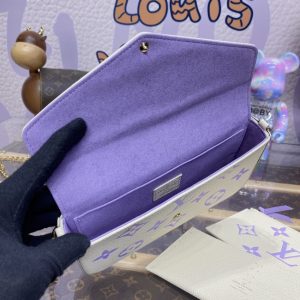 Replica Louis Vuitton Felicie Pochette White Purple 3 Replica Louis Vuitton Felicie Pochette White Purple - best quality luxury bag dupe