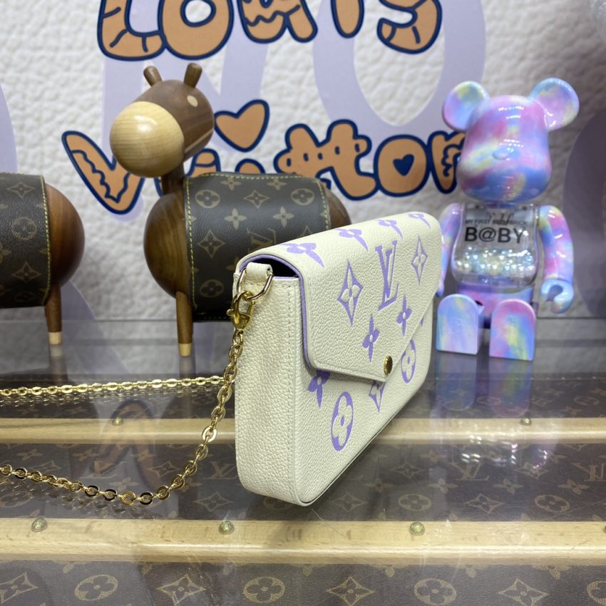 Replica Louis Vuitton Felicie Pochette White Purple 5 Replica Louis Vuitton Felicie Pochette White Purple - 1:1 designer replica handbag