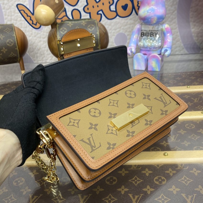 Replica Louis Vuitton Dauphine East West Brown 3 Replica Louis Vuitton Dauphine East West Brown - elite superclone designer purse