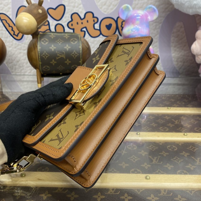 Replica Louis Vuitton Dauphine East West Brown 7 Replica Louis Vuitton Dauphine East West Brown - best quality luxury bag dupe