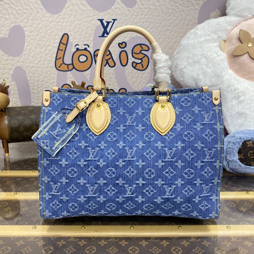 Replica LV OnTheGo Denim 8 Replica LV OnTheGo Denim - premium-grade designer purse dupe