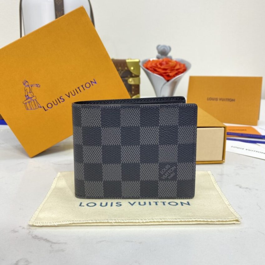 Replica Louis Vuitton Slender Wallet Black Grid 4 Replica Louis Vuitton Slender Wallet Black Grid - premium-grade designer purse dupe