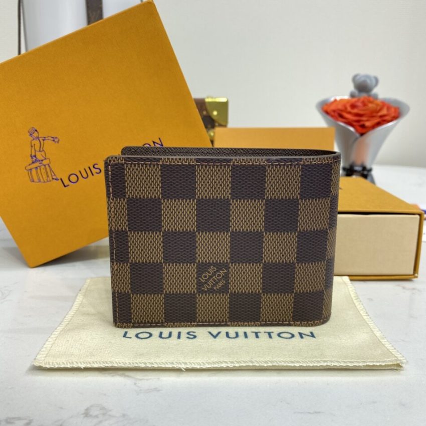 Replica Louis Vuitton Multiple Wallet Brown Grid 7 Replica Louis Vuitton Multiple Wallet Brown Grid - elite superclone designer purse