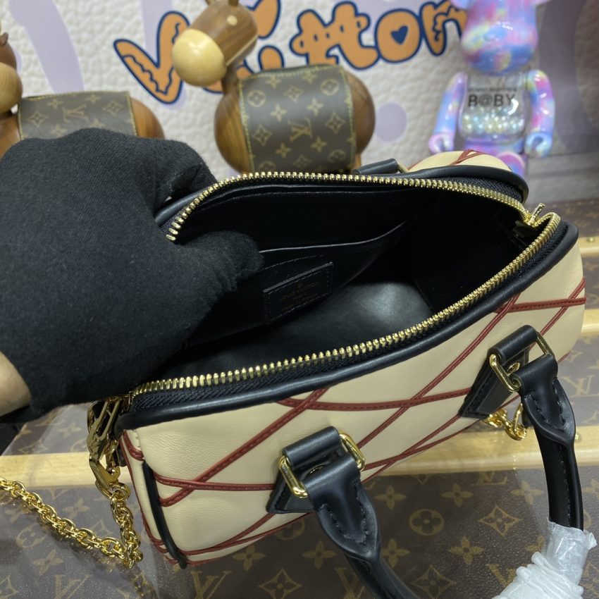 Replica Louis Vuitton Speedy Bandouliere 20 Beige - authentic-look luxury purse replica