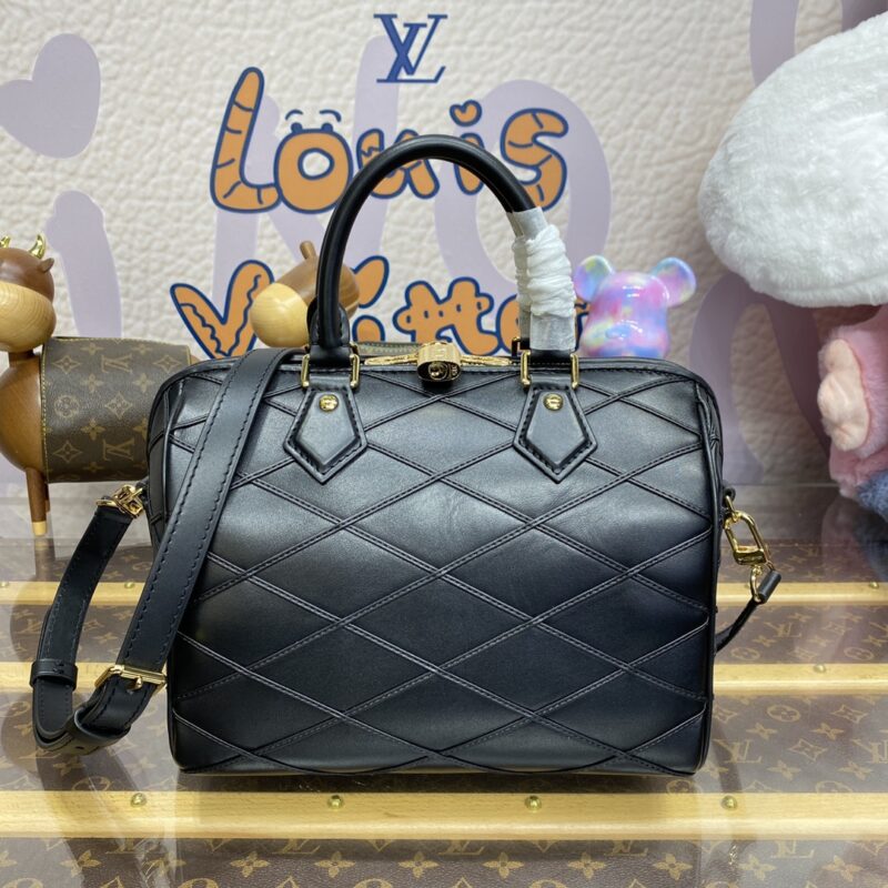Replica Louis Vuitton Speedy Bandouliere 25 Full Black 1 Replica Louis Vuitton Speedy Bandouliere 25 Full Black - ultra-realistic fake designer tote