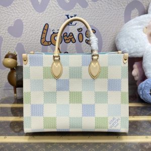 Replica LV OnTheGo Green Grid 4 Replica LV OnTheGo Green Grid - premium 1:1 fake handbag model