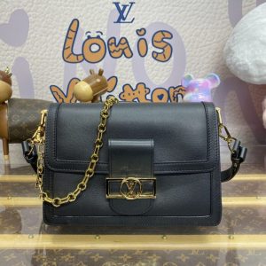 Replica Louis Vuitton Dauphine MM Black 3 Replica Louis Vuitton Dauphine MM Black - near-authentic luxury replica handbag