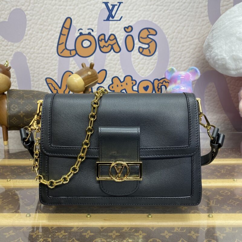 Replica Louis Vuitton Dauphine MM Black 3 Replica Louis Vuitton Dauphine MM Black - near-authentic luxury replica handbag