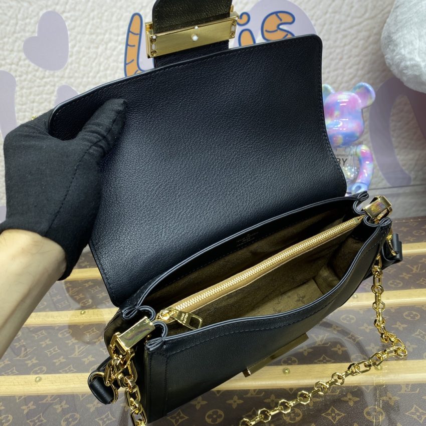 Replica Louis Vuitton Dauphine MM Black 4 Replica Louis Vuitton Dauphine MM Black - top-rated replica designer bag