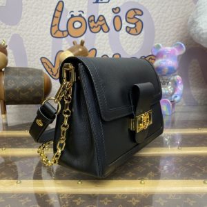 Replica Louis Vuitton Dauphine MM Black 9 Replica Louis Vuitton Dauphine MM Black - top-tier luxury replica shoulder bag