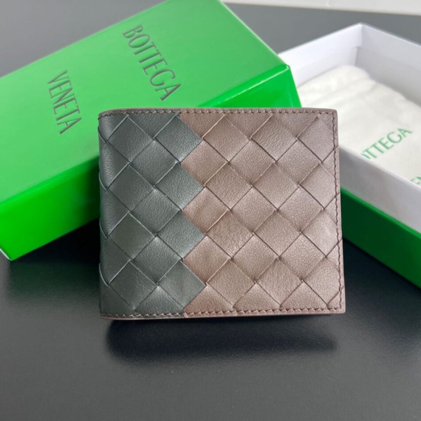 Replica Bottega Veneta Intrecciato Bi-Fold Wallet Black&Brown 1 Replica Bottega Veneta Intrecciato Bi-Fold Wallet Black&Brown - top-rated replica designer bag