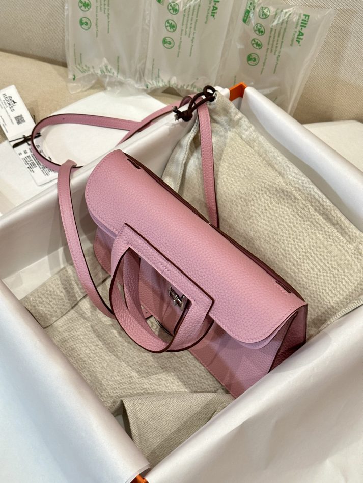 Replica Hermes Halzan Pink 3 Replica Hermes Halzan Pink - premium-grade designer purse dupe